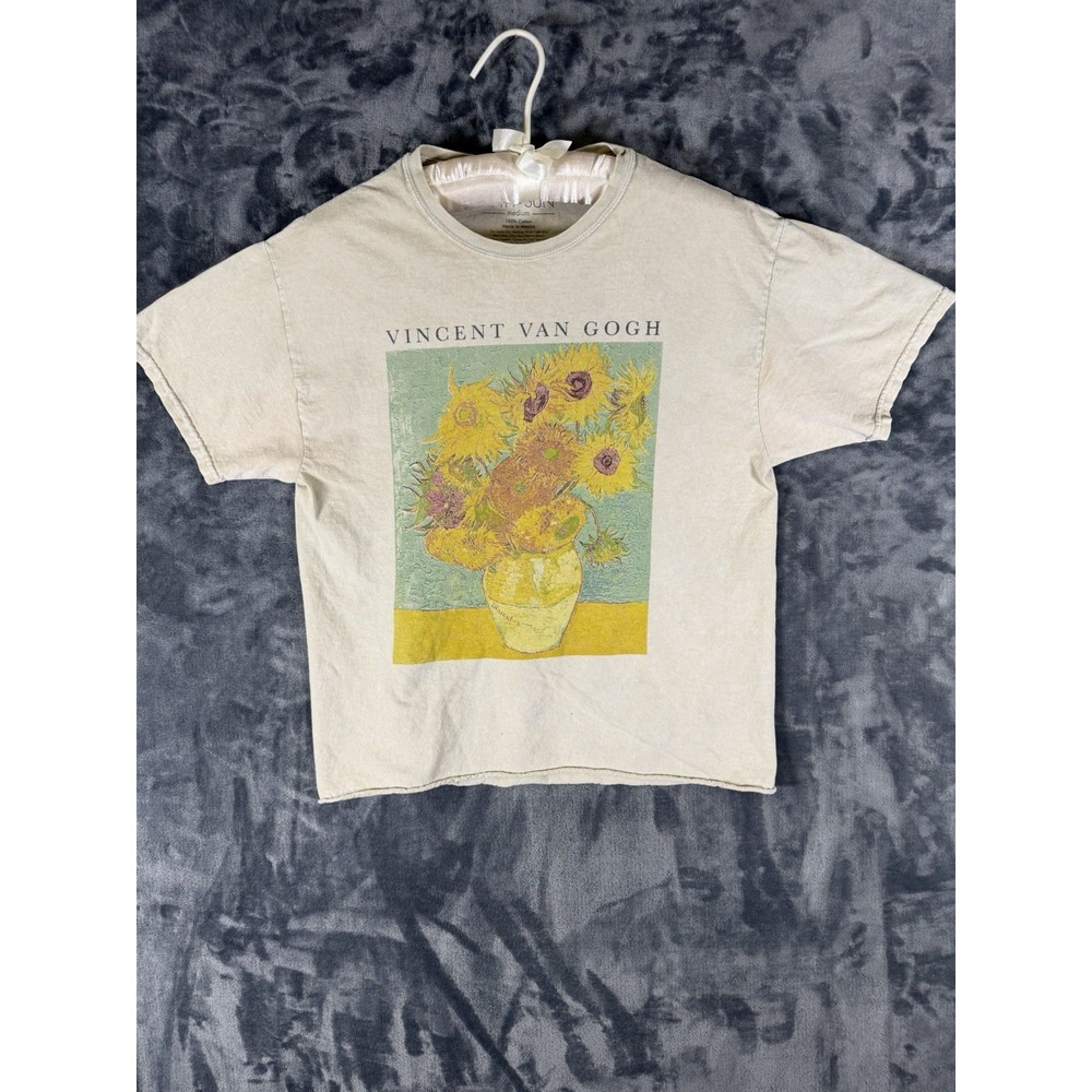 Fifth Sun Vincent Van Gogh Tan Crop T-Shirt – Women's Size Medium
